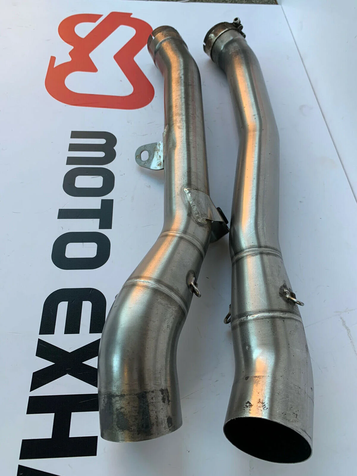Kawasaki ZZR1400 Akrapovic link pipes exhaust — Moto Exhausts
